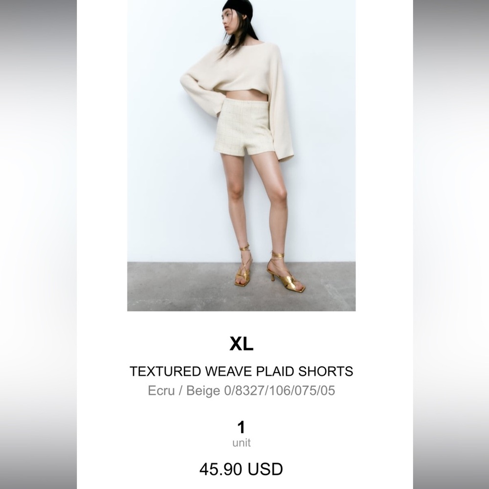 Zara shorts size XL - Picture 4 of 4